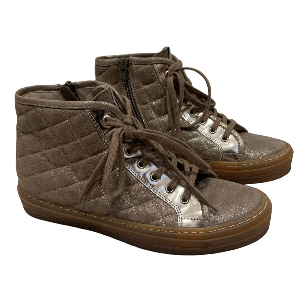 AGL Gold Quilted Sneakers